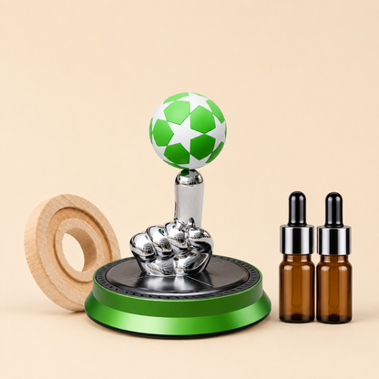 ⚽Last Day:49% OFF🚗Solar Rotating Football Car Air Freshener & Aromatherapy Diffuser – Reusable Ornament for Car, Office & Home