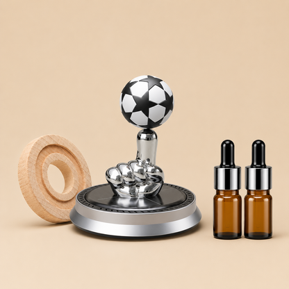 ⚽Last Day:49% OFF🚗Solar Rotating Football Car Air Freshener & Aromatherapy Diffuser – Reusable Ornament for Car, Office & Home