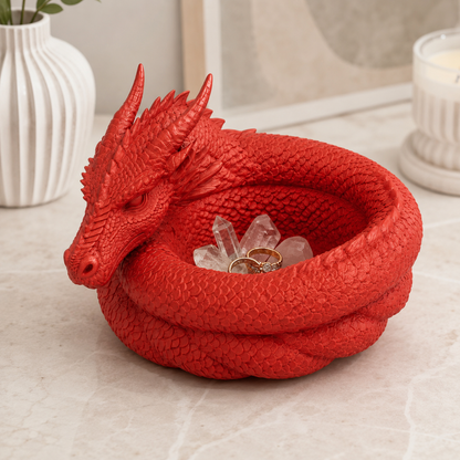 🔥LAST DAY 50% OFF - 🐉 Hand-Painted Dragon Catchall Bowl | Limited Fantasy Decor ✨