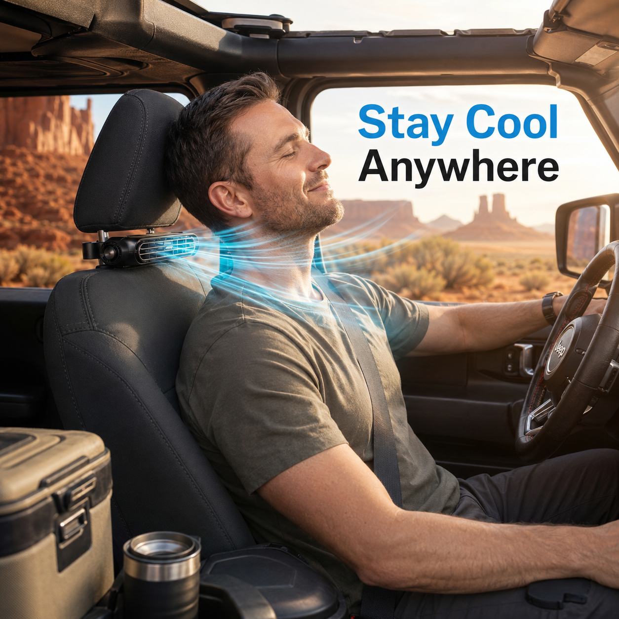 🔥HOT SALE 55% OFF❄️💨 Powerful Airflow Car Seat Fan
