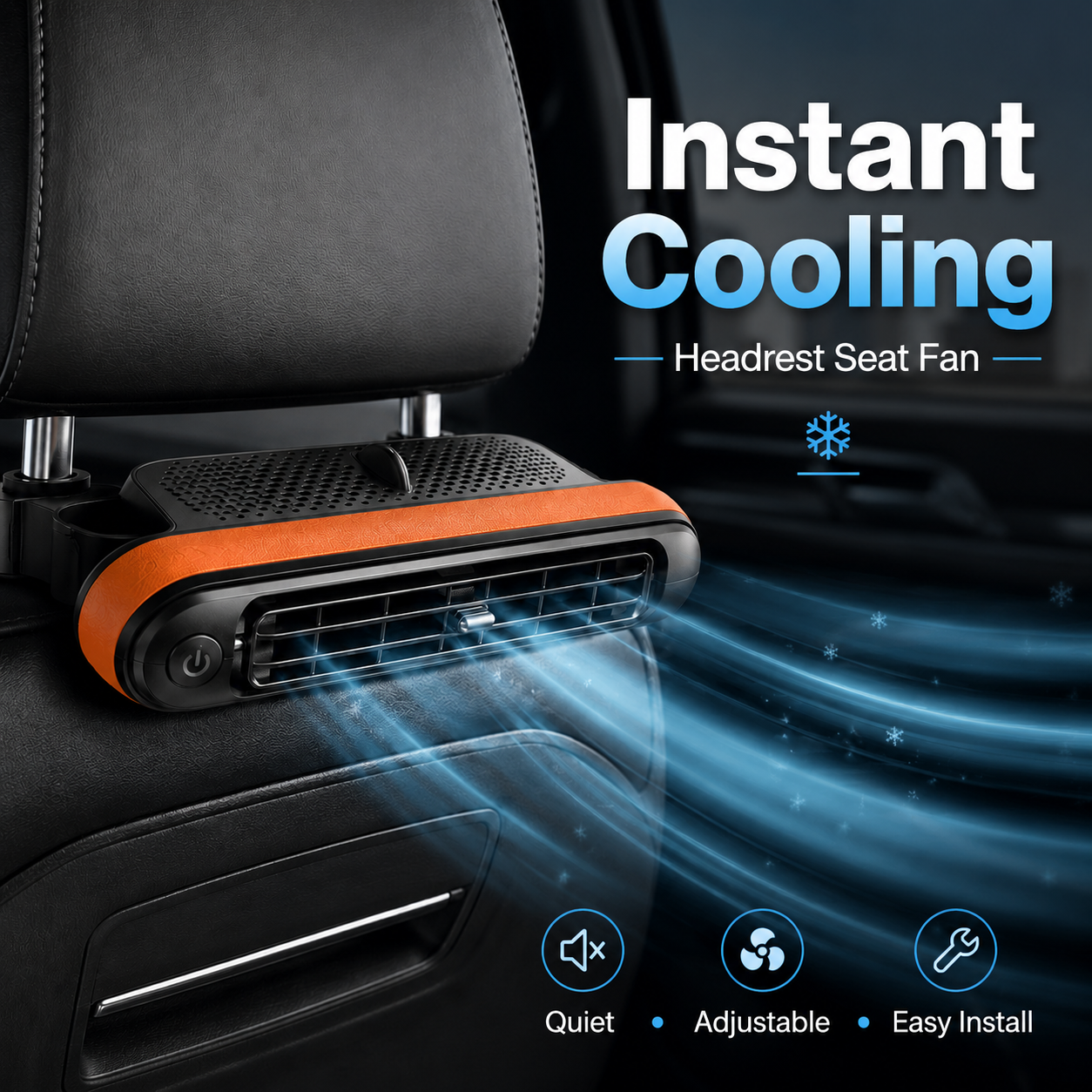 🔥HOT SALE 55% OFF❄️💨 Powerful Airflow Car Seat Fan