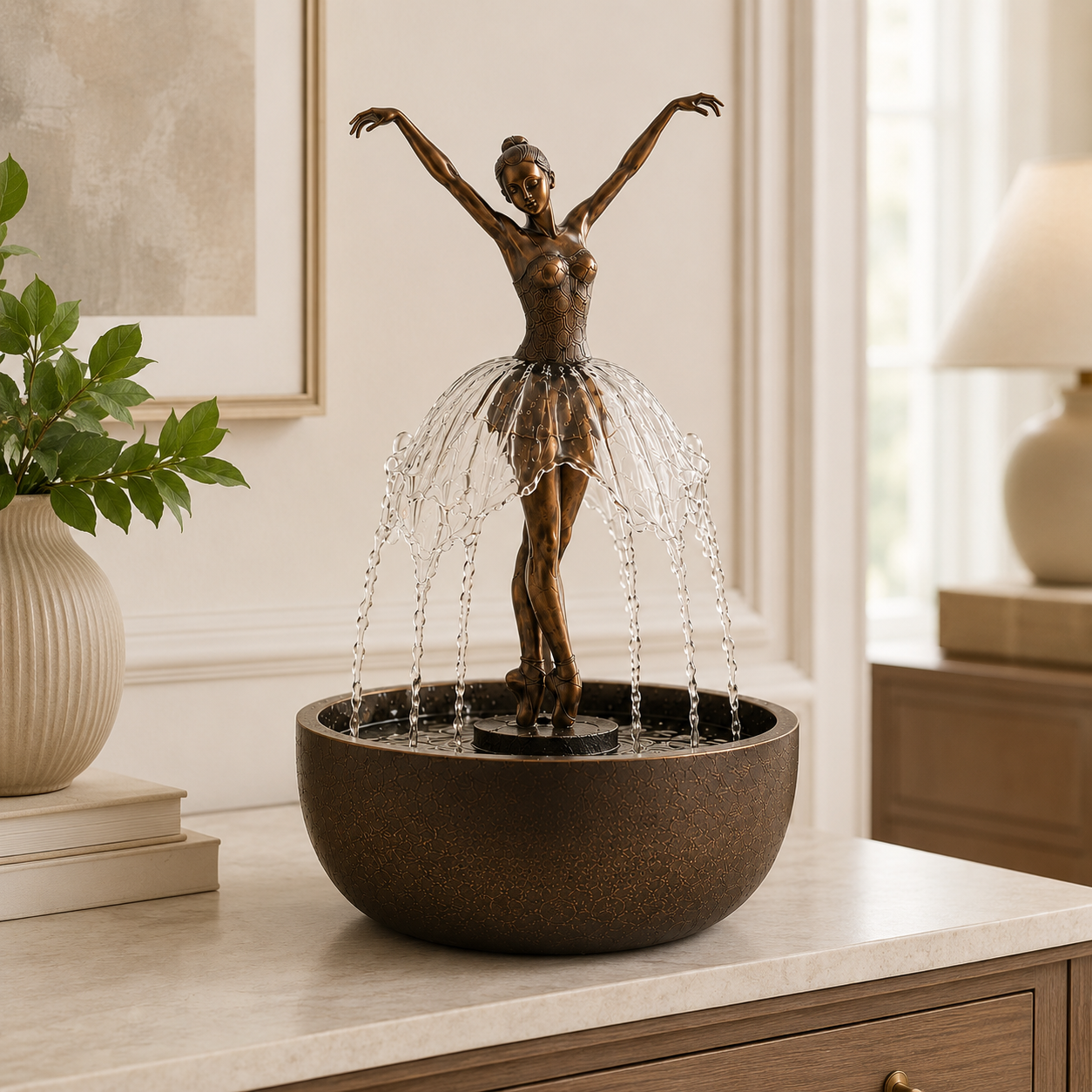 🎁Elegant Ballerina Waterfall Fountain