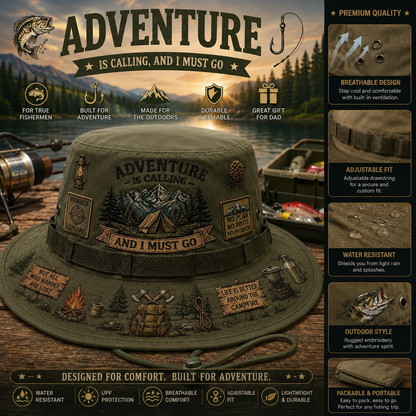 🇺🇸 Last Day Promo: 49% OFF🌲Adventure Is a Way of Life Boonie Hat