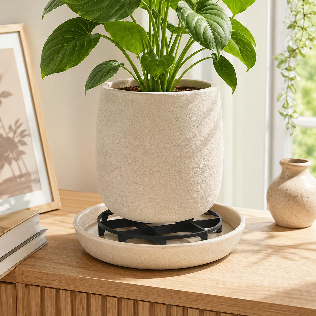 🪴 Root-Saving Raised Pot Stand – Better Airflow, Faster Drainage & Cleaner Floors