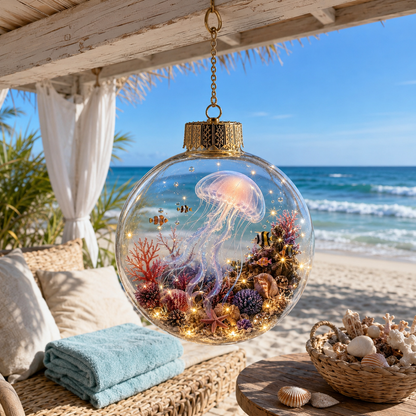 🌊Summer Ocean Animal Lighted Diorama Ornament – 🎁8 Magical Coastal Designs