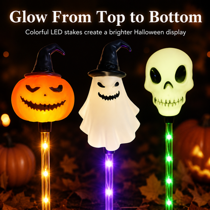 🎃 Halloween Special Offer 👻 Glowing Pumpkin, Ghost & Skull Pathway Lights ✨