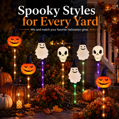 🎃 Halloween Special Offer 👻 Glowing Pumpkin, Ghost & Skull Pathway Lights ✨
