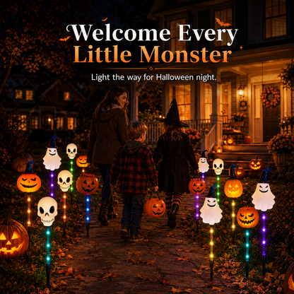 🎃 Halloween Special Offer 👻 Glowing Pumpkin, Ghost & Skull Pathway Lights ✨