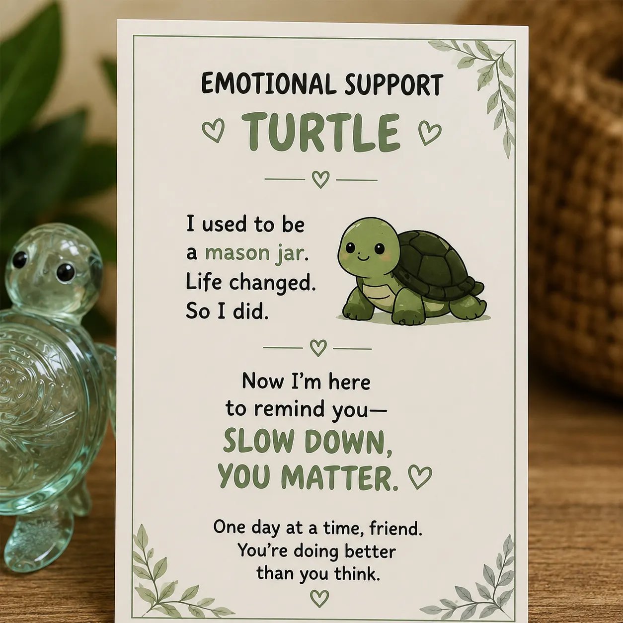 💛 Emotional Support Glass Animal Gift – A Little Reminder You Matter.