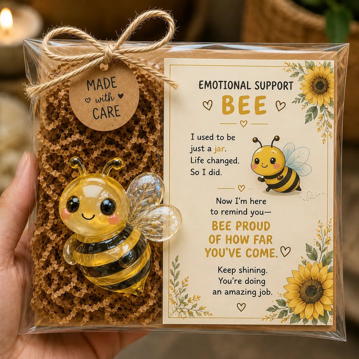 💛 Emotional Support Glass Animal Gift – A Little Reminder You Matter.