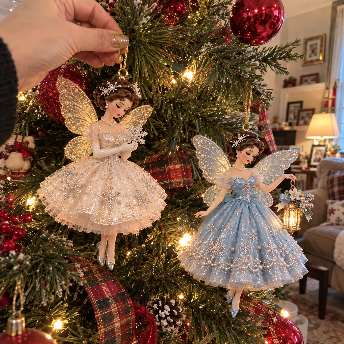 Vintage Fairy Christmas Ornaments