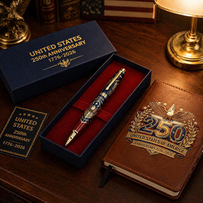 USA 250th Anniversary Commemorative Notebook & Pen Gift Set