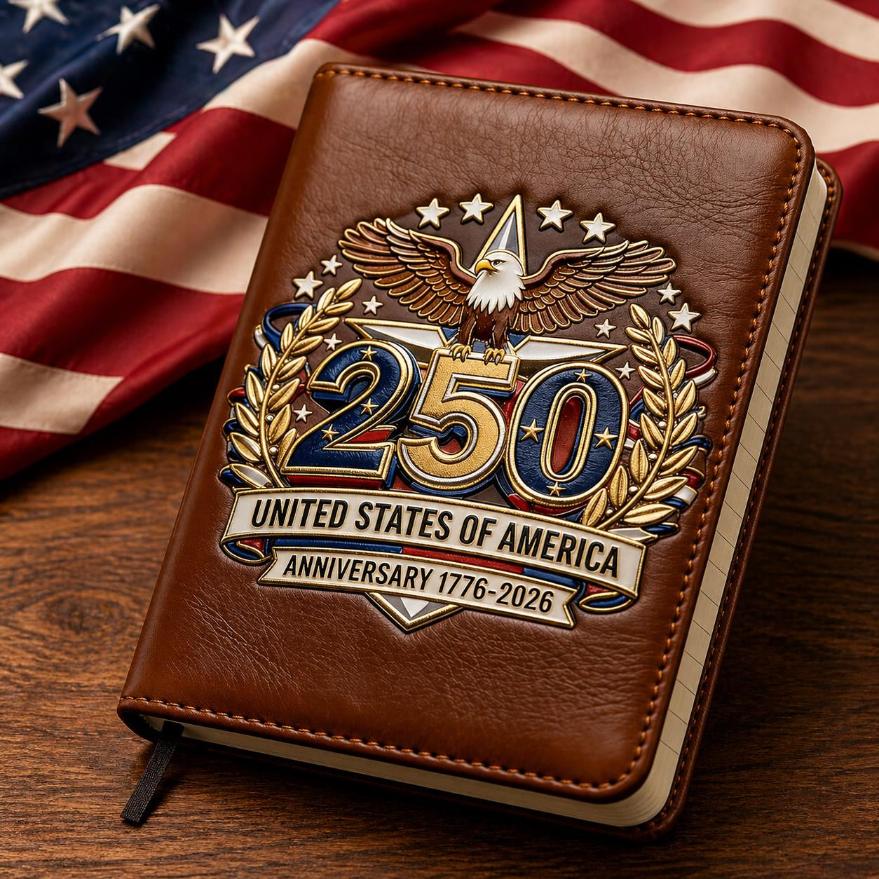 USA 250th Anniversary Commemorative Notebook & Pen Gift Set