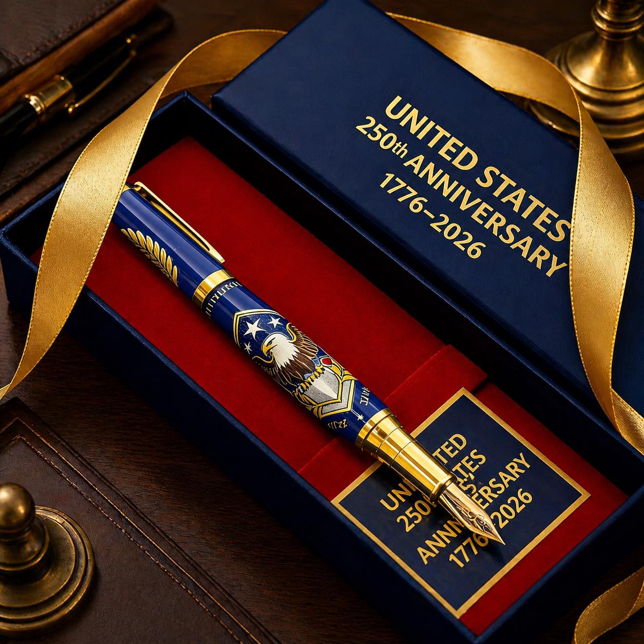 USA 250th Anniversary Commemorative Notebook & Pen Gift Set