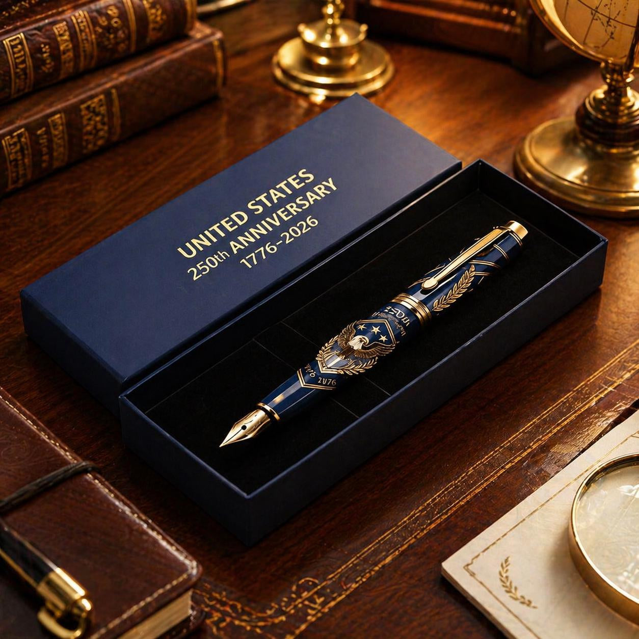 USA 250th Anniversary Commemorative Notebook & Pen Gift Set