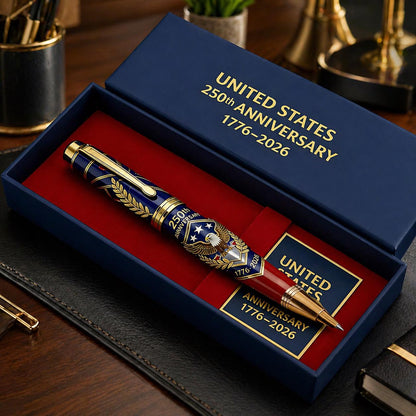 USA 250th Anniversary Commemorative Notebook & Pen Gift Set