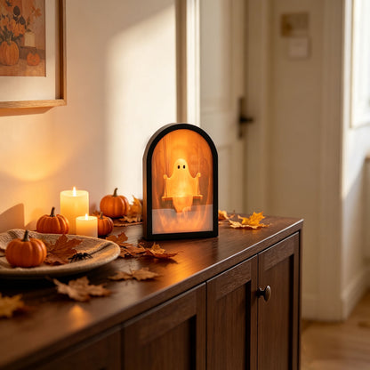 🎃🕯️ Vintage Ghost Mirror Decoration