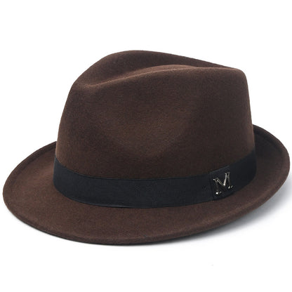 New Cross-Border Woolen Western Cowboy Hat for Autumn and Winter, Versatile Warm Felt Hat That Makes the Head Look Smaller