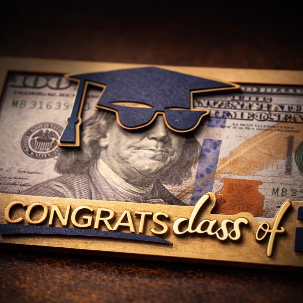 Graduation 2026 Money Holder-Unique Wooden Cash Gift Box for Class of 2026, Creative Graduation Gift for Seniors
