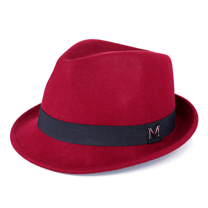 New Cross-Border Woolen Western Cowboy Hat for Autumn and Winter, Versatile Warm Felt Hat That Makes the Head Look Smaller