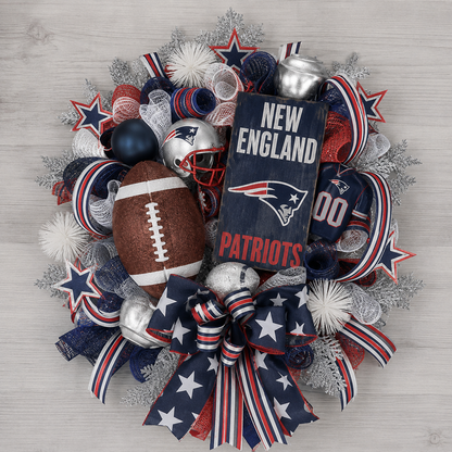 🏈Football Team Handcrafted Wreath for Game-Day Front Door Decor