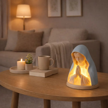 ✝️ Handmade Resin Virgin Mary Night Light – A Gentle Glow of Peace & Protection
