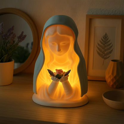 ✝️ Handmade Resin Virgin Mary Night Light – A Gentle Glow of Peace & Protection