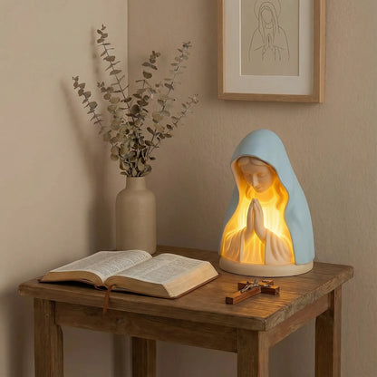 ✝️ Handmade Resin Virgin Mary Night Light – A Gentle Glow of Peace & Protection