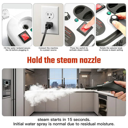 49% OFF This Week Promotions🎉🎉2500W Handheld High-Temperature Pressurized Steam Cleaner
