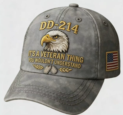 DD-214 Veteran 3D Embroidered Cap