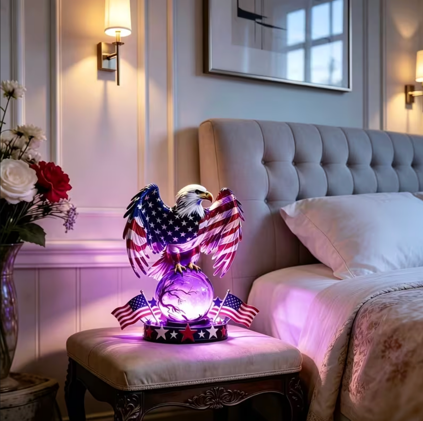 🎁🇺🇸 Freedom Eagle™ Patriotic LED Table Lamp – American Pride Decor🦅