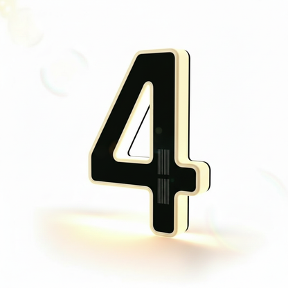 Solar Powered House Address Illuminated Number Signs
