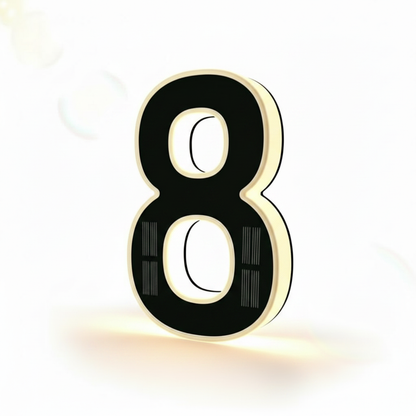 Solar Powered House Address Illuminated Number Signs