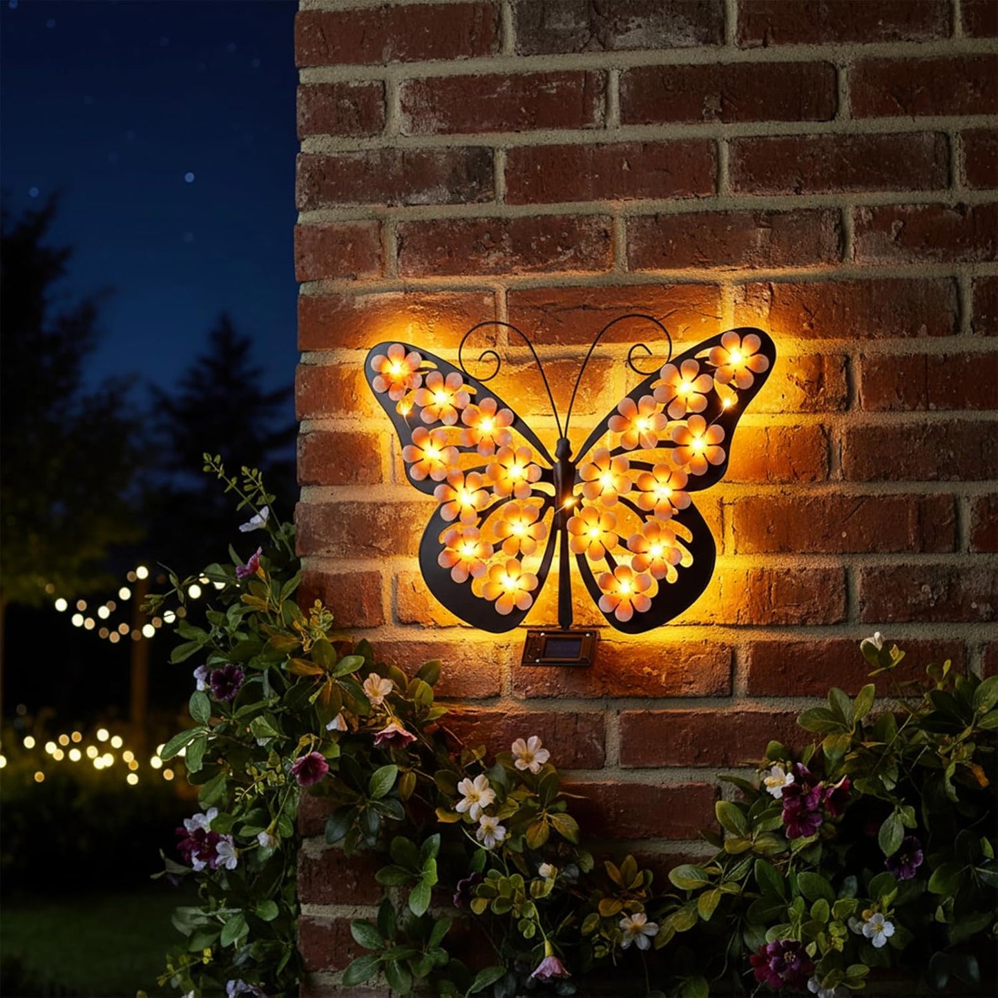 🦋Solar Lights Outdoor Metal Butterfly Wall Decor
