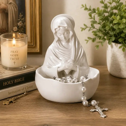 🙏✨Blessed Virgin Mary Rosary Holder Statue