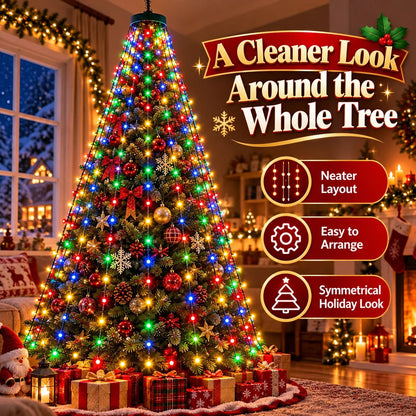 🎄 Christmas Tree Canopy Lights – Easy Full-Tree Holiday Light Display