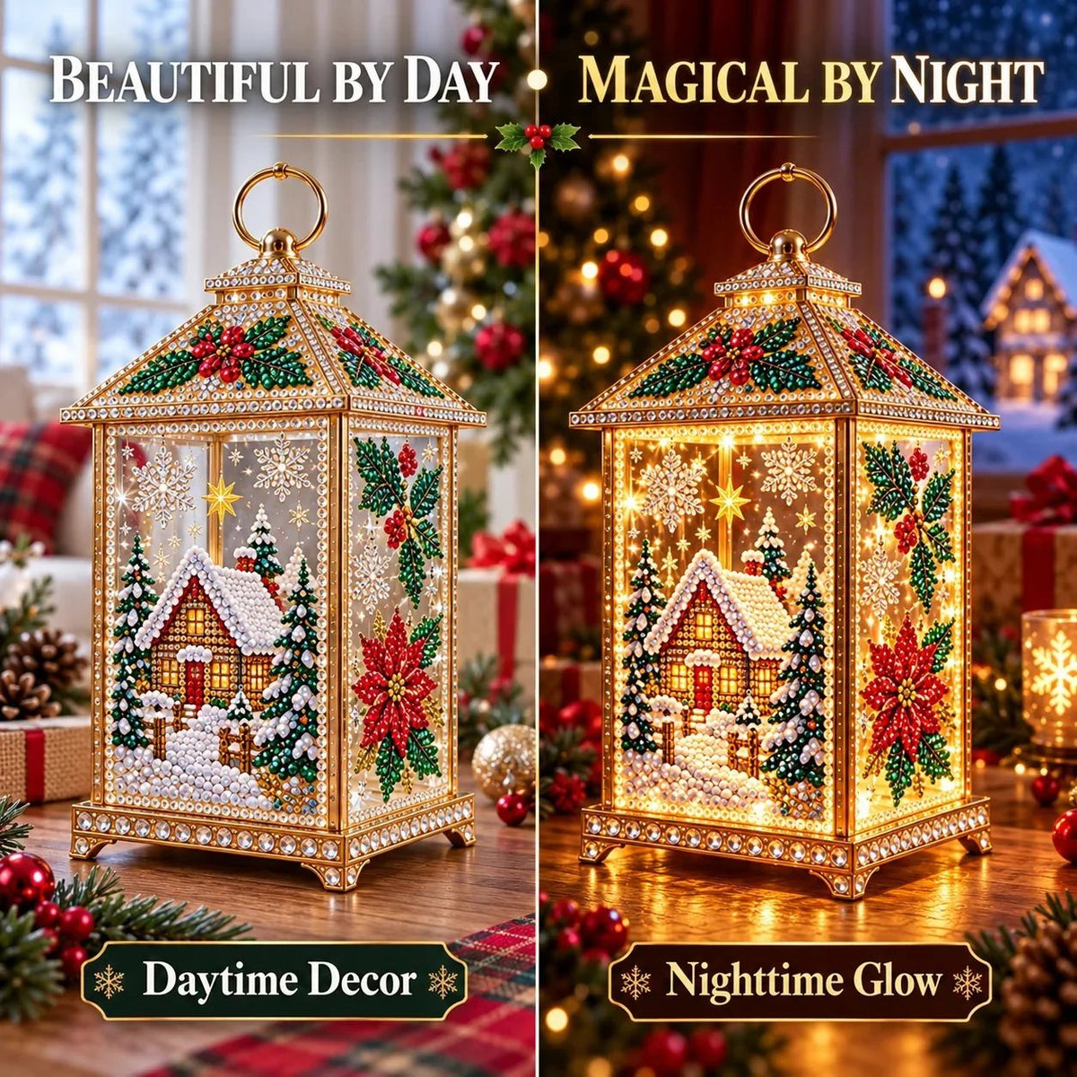 DIY Light-Up Diamond Art Lantern
