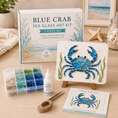🌊🎨 DIY Sea Glass Mosaic Art Kit – Bring The Ocean To Life