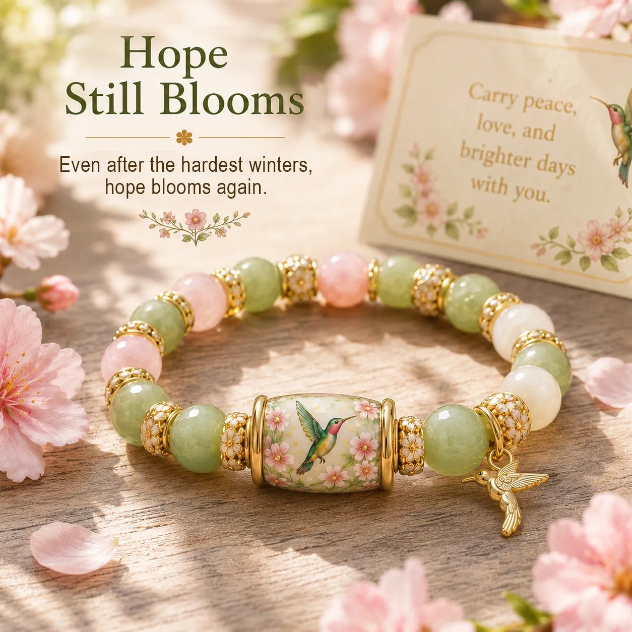🌿 Love, Peace & Spring Blessings 💖 | 2026 Limited Edition Bracelet - Limited stock
