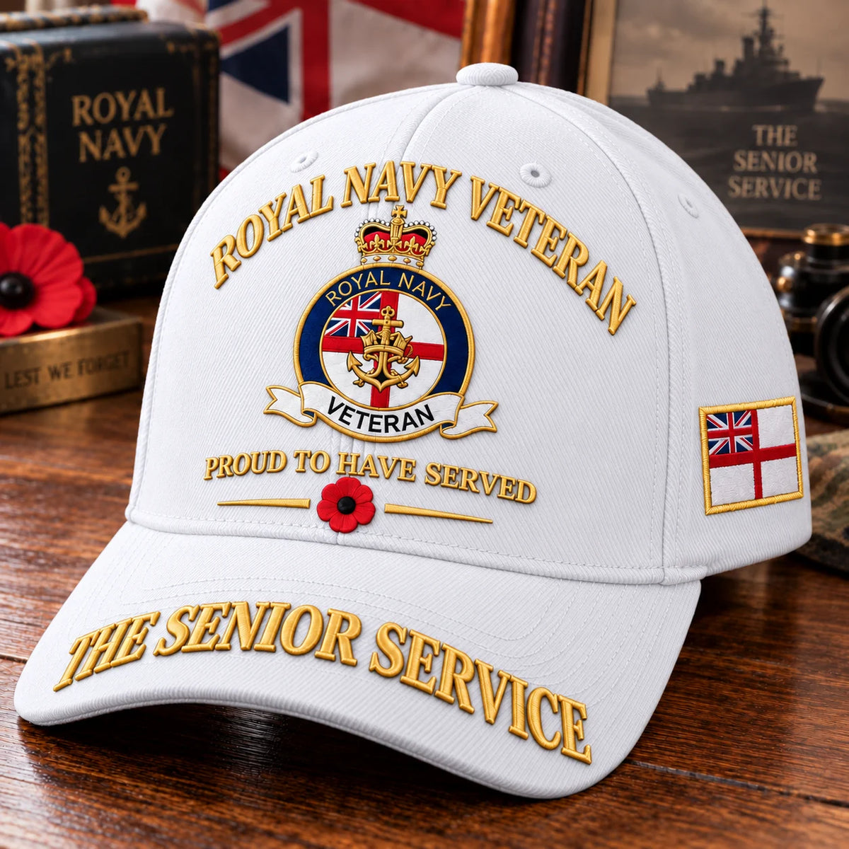 🇬🇧⚓ Proud British Naval Veteran Cap – A Timeless Tribute to Service, Shipmates & Lifelong Pride