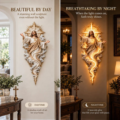 Light of the World Jesus Wall Sculpture – A Radiant Symbol of Faith for the Home✝️