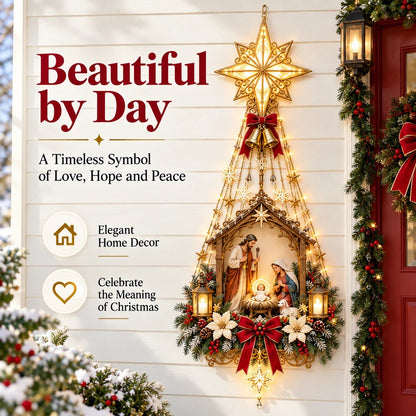 Nativity Wall Light -Star of Bethlehem Lighted Nativity Wall Decor – Bring the Heart of Christmas Home 🎄