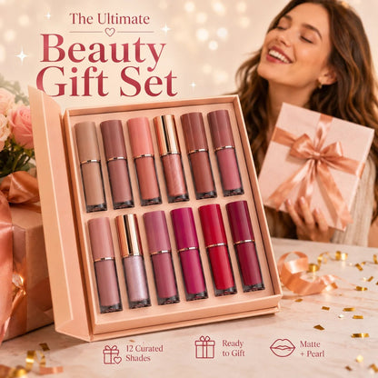 💄 12-Color Liquid Lipstick Gift Set