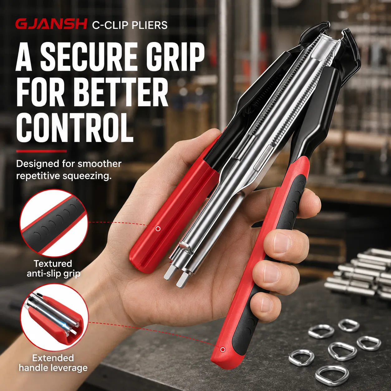 🔧⚡ Rapid-Feed C-Clip Fastening Pliers – One-Hand Auto-Feed Tool for Fences, Cages & Repairs