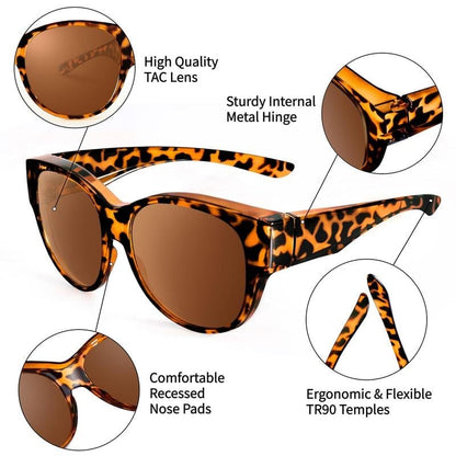 🕶️UV400 Polarized Cat-Eye Sunglasses – Fit Over Glasses