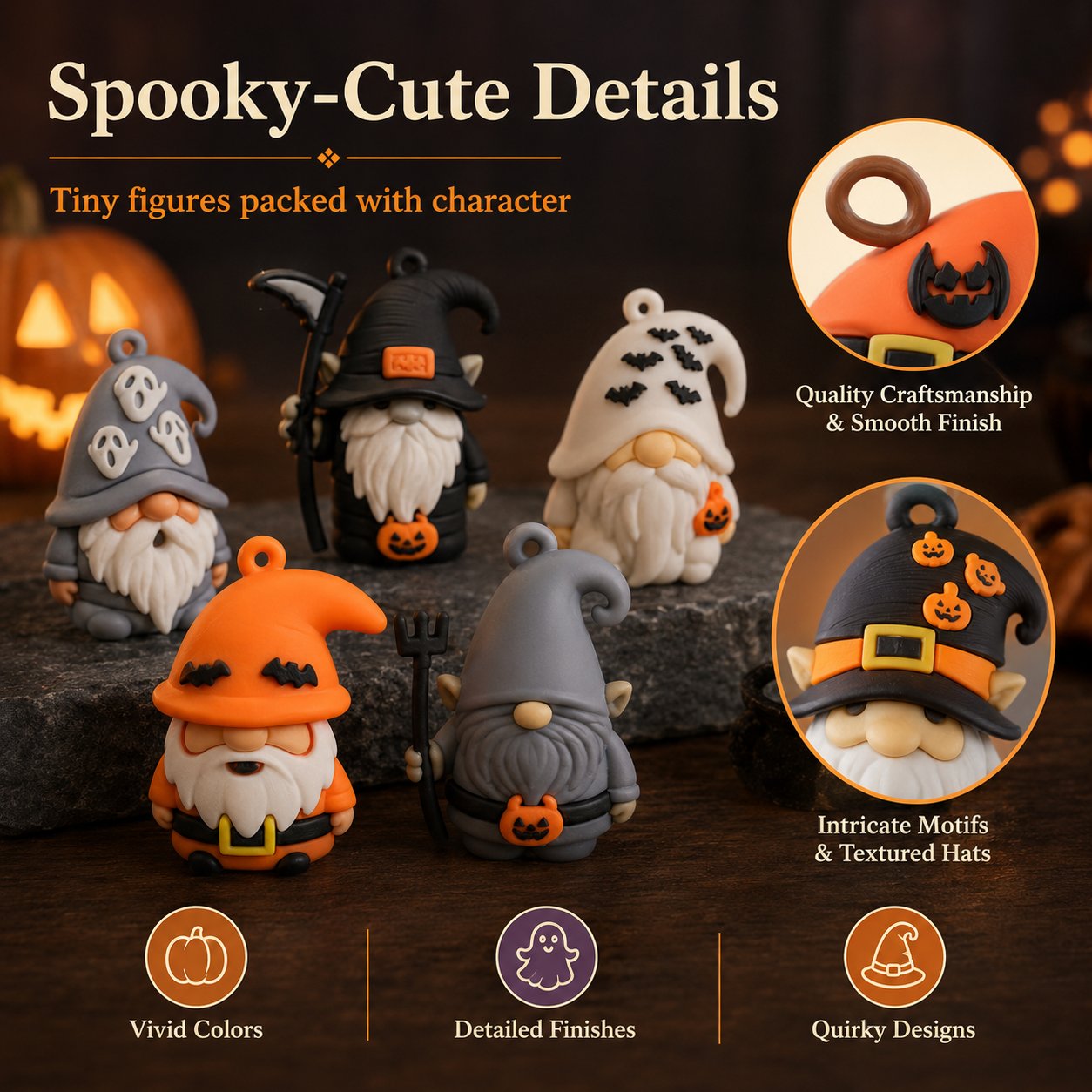 🎃✨ 24 Days of Halloween Gnome Surprise Figures Advent Calendar Box
