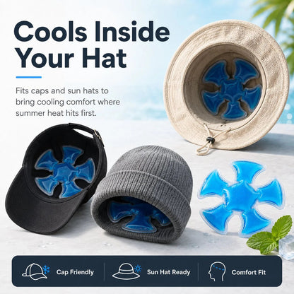 🧢🧊 Reusable Cooling Pad for Hats & Body Relief