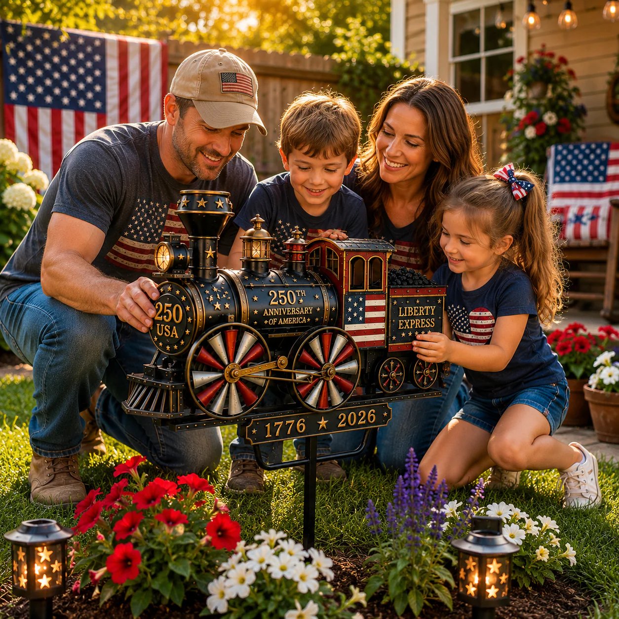 🔥Limited time 49% OFF🔥🚂USA 250 “Liberty Express” Train Garden Wind Spinner -✈️ (Buy 2 Free Delivery Fee)