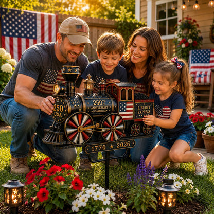 🔥Limited time 49% OFF🔥🚂USA 250 “Liberty Express” Train Garden Wind Spinner -✈️ (Buy 2 Free Delivery Fee)