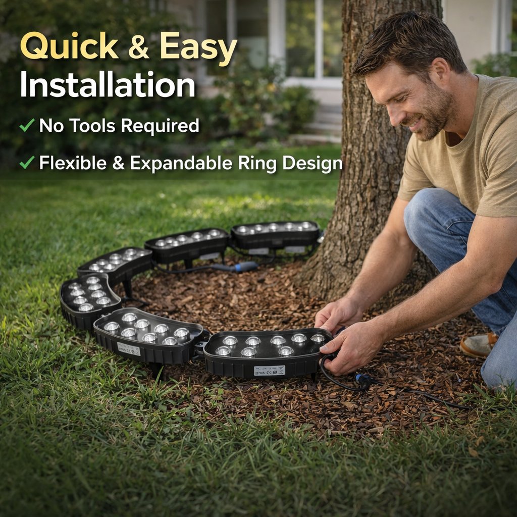 ✨ LED Ring Tree Light(Single piece) 🌳| Outdoor Waterproof Landscape Spotlight